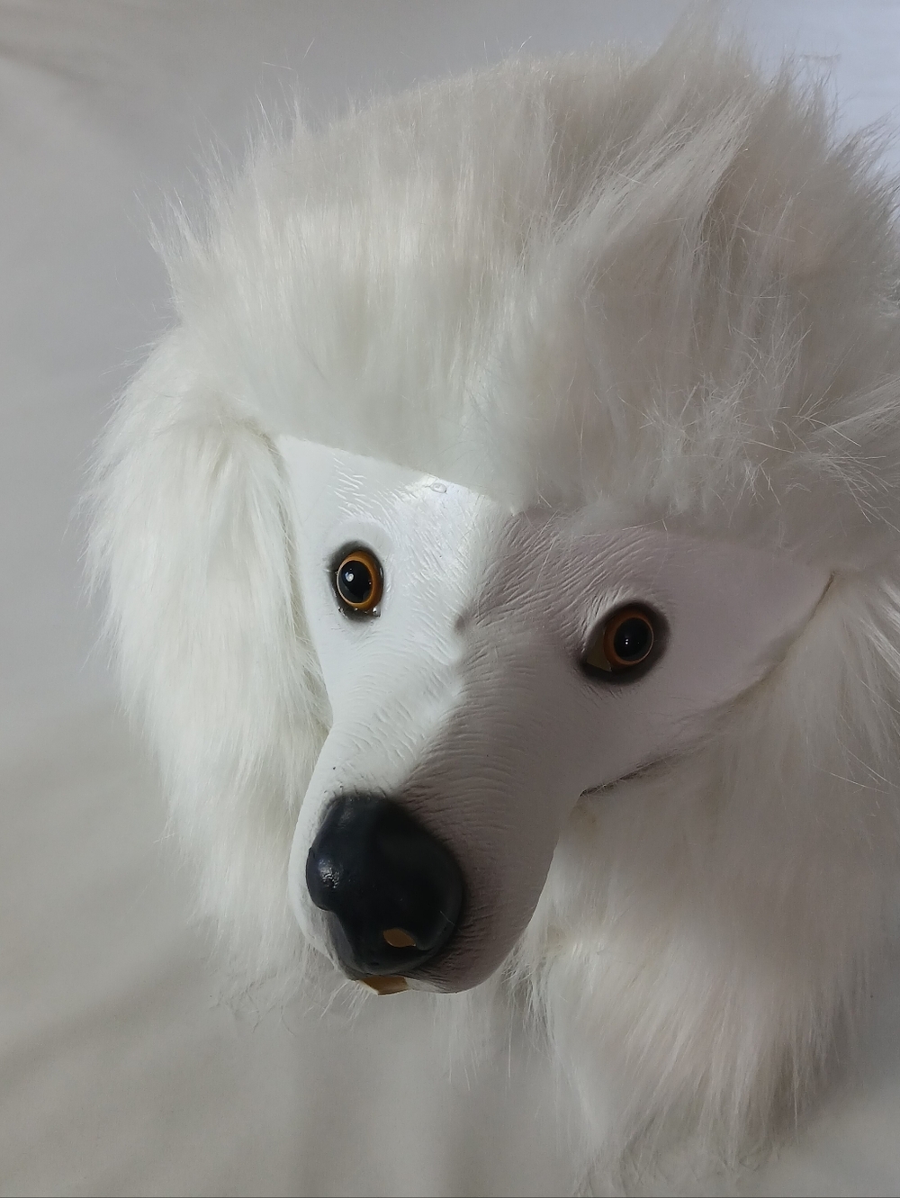 New Cosplay Furry Costume White Dog Head Mask